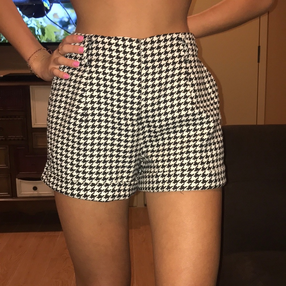High-Waisted Printed Shorts